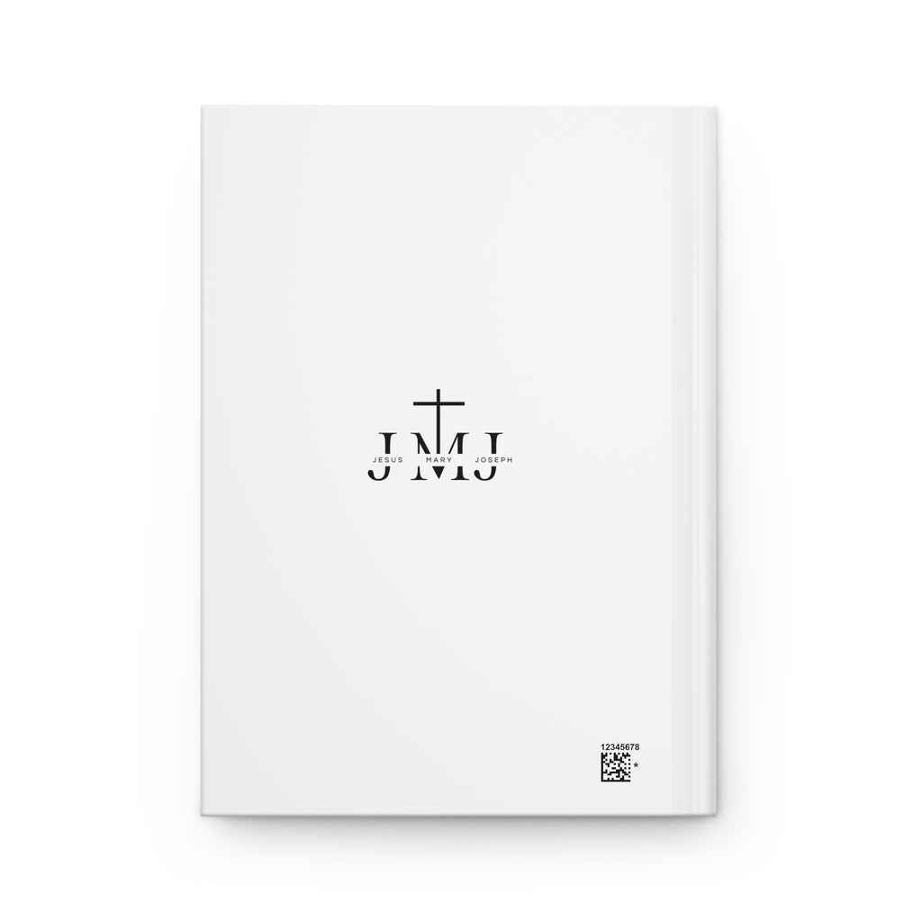 Religious Hardcover Journal — Madonna & Child Illustration, JMJ Monogram