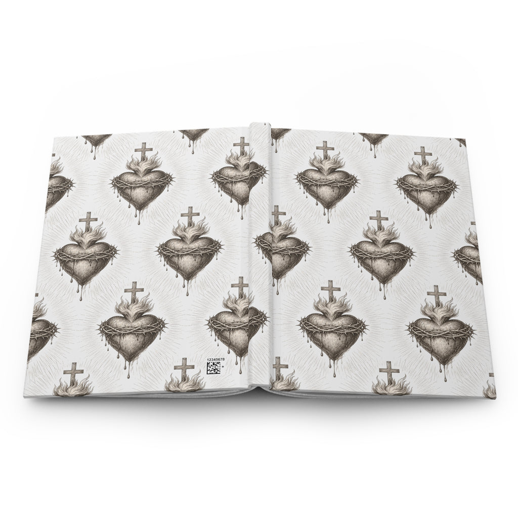 Sacred Heart Hardcover Journal — Gothic Catholic Prayer Notebook