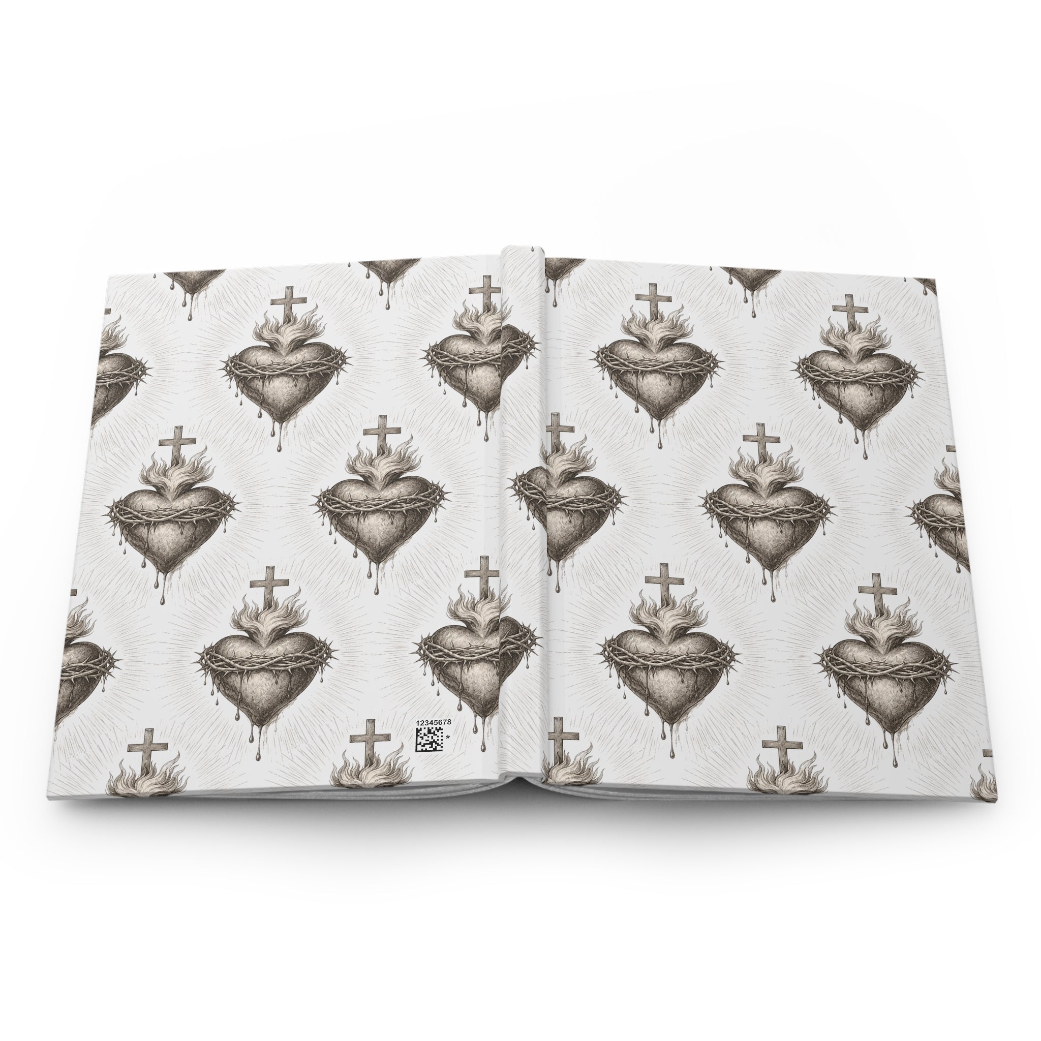 Sacred Heart Hardcover Journal — Gothic Catholic Prayer Notebook