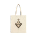 Sacred Heart Canvas Tote Bag – Vintage Religious Design