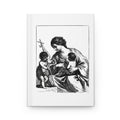 Religious Hardcover Journal — Madonna & Child Illustration, JMJ Monogram