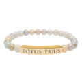 Natural Stone Stretch Bracelet – 'Totus Tuus' Bar