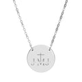 Engraved Circle Necklace — Cross JMJ  Pendant