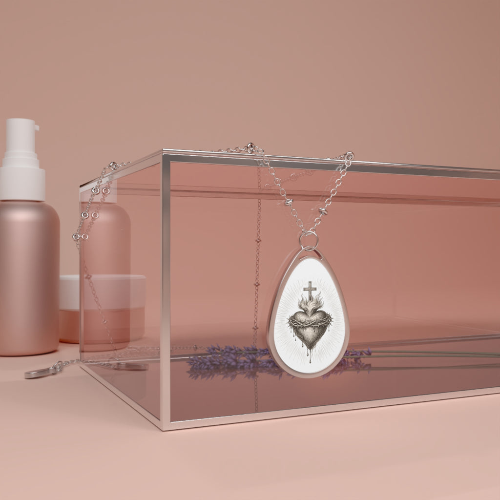 Sacred Heart Oval Pendant Jewelry
