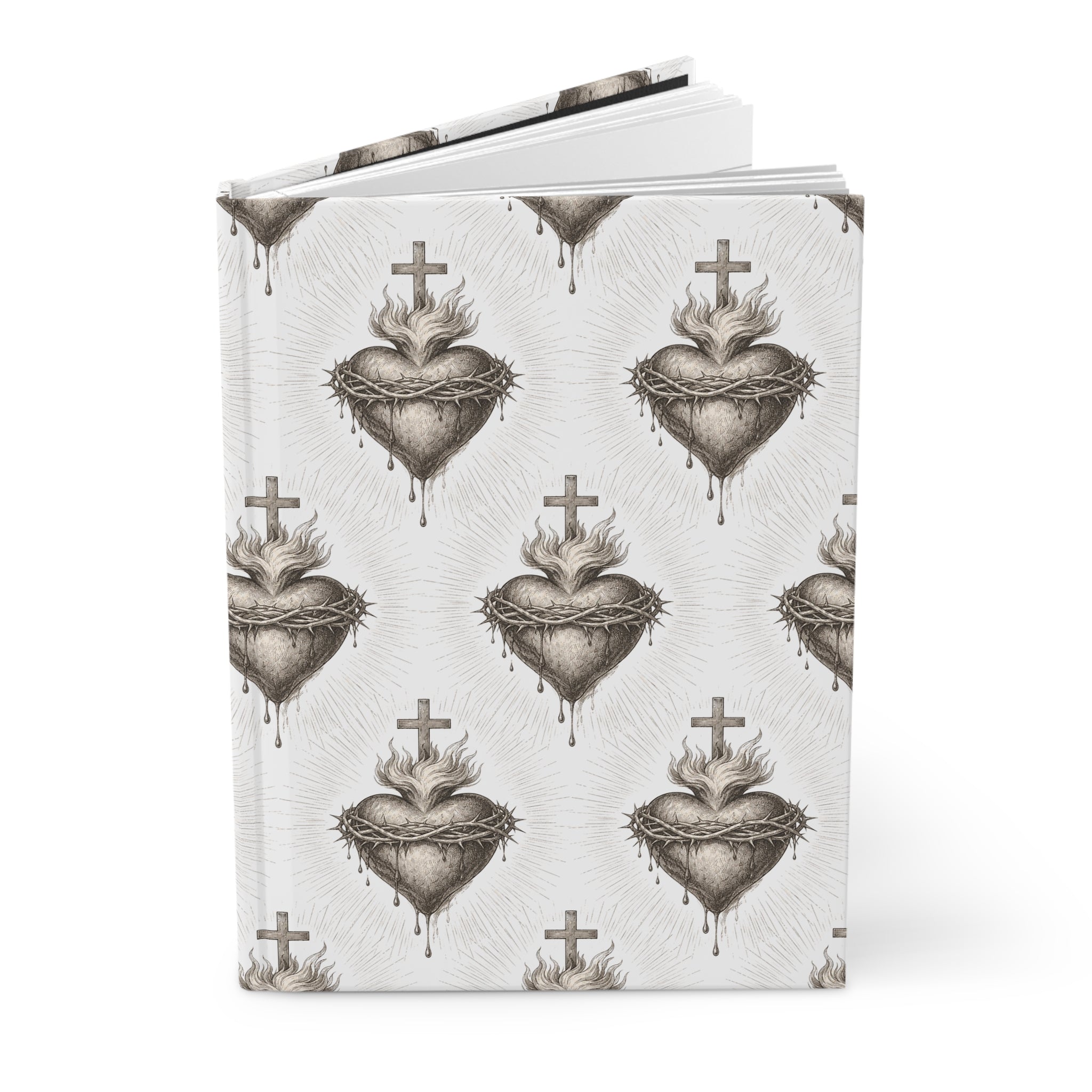 Sacred Heart Hardcover Journal — Gothic Catholic Prayer Notebook
